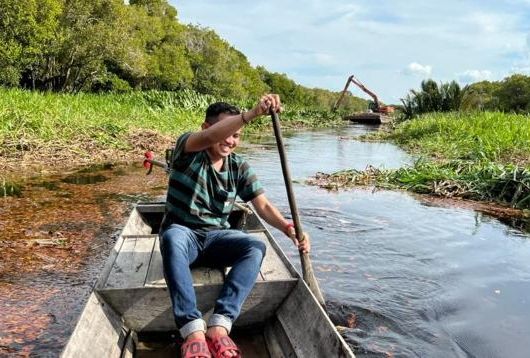 7 Perusahaan Keroyokan Bersihkan Sungai Kerumutan Sepanjang 30 Kilometer