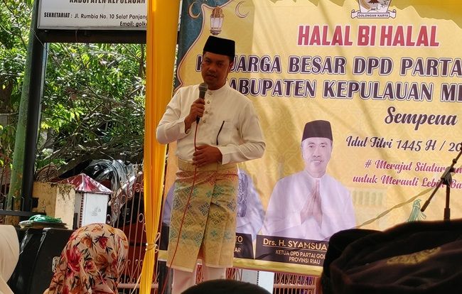 Golkar Meranti Gelar Halal Bihalal, Iskandar: Ini Ruang untuk Saling Bermaafan