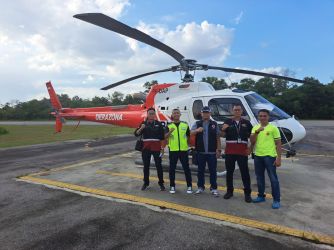 Bantuan Helikopter Water Bombing dari BNPB Tiba di Riau