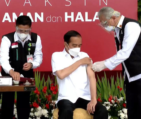 Komentar Presiden Jokowi Usai Divaksin Covid-19: Tidak Terasa