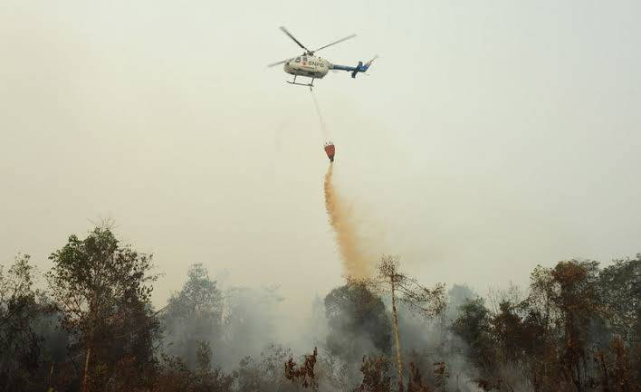 Bantuan 10 Helikopter dan 1 Pesawat TMC untuk Karhutla Riau masih Proses