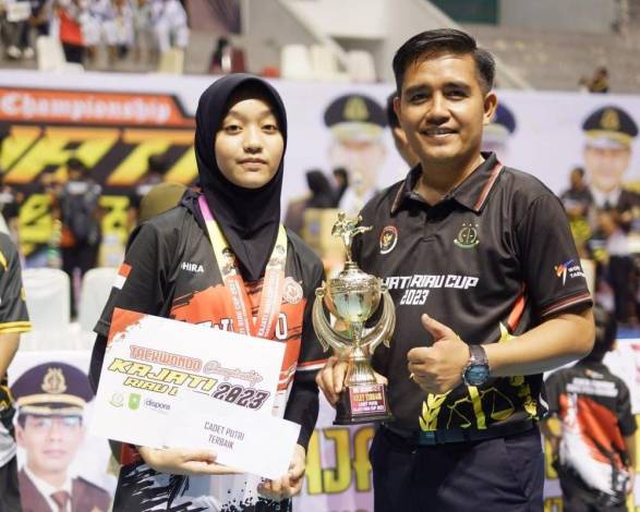 Ketekunan Berlatih Antarkan Nadhirah jadi Atlet Terbaik Cadet Putri di Taekwondo Kajati Riau Cup 2023
