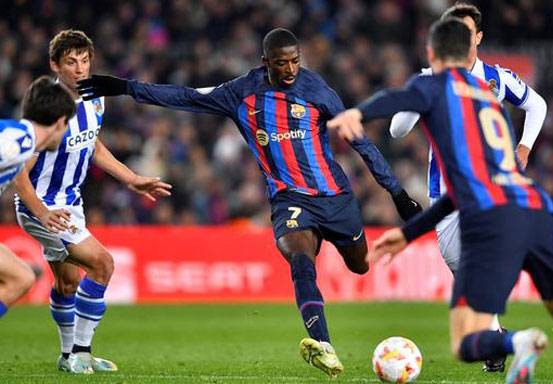Gol Tunggal Ousmane Dembela Bawa Barcelona Bungkam 10 Pemain Real Sociedad