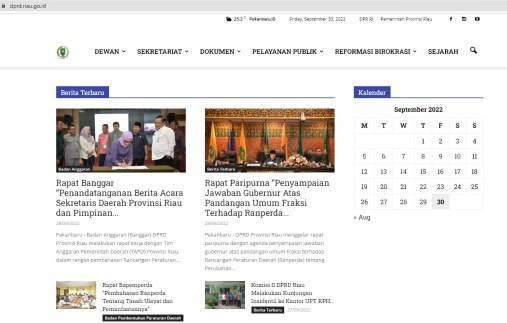 Website Resmi DPRD Riau Kembali Pulih