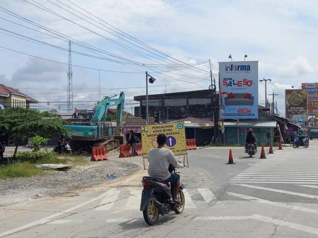 Satlantas Polresta Pekanbaru Atur Pengalihan Arus di Simpang Jalan Garuda Sakti, Begini Rutenya