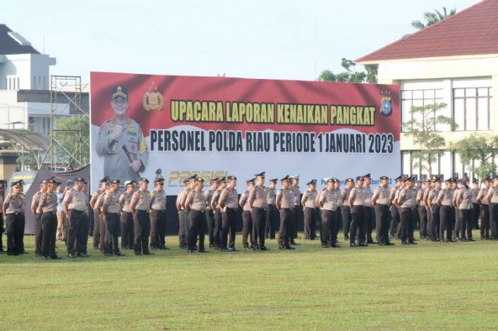 866 Personel Jajaran Polda Riau Naik Pangkat, Kapolda: harus Ada Perubahan