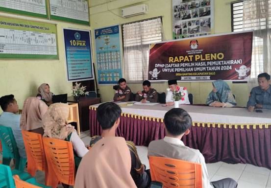 KPU Kampar Tuntaskan Pleno Rekapitulasi DPHP Tingkat Desa dan Kelurahan