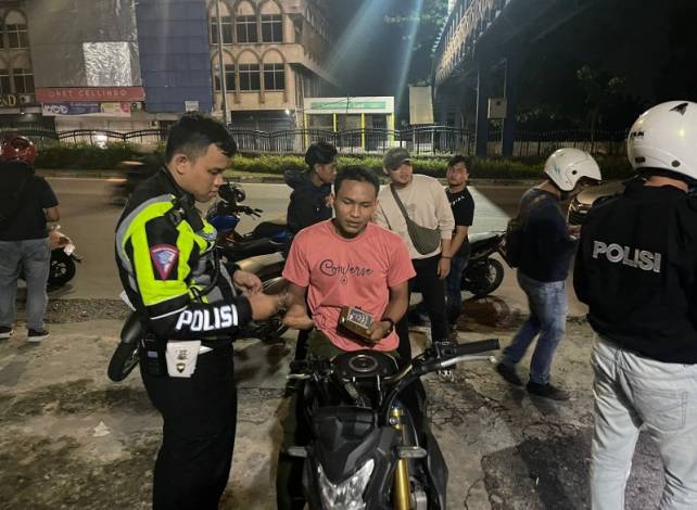 Patroli Malam Minggu, Polisi Pekanbaru Amankan 35 Sepeda Motor