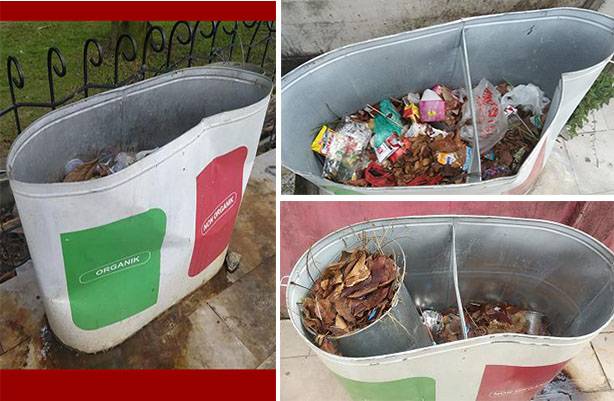 Penyok dan Ada Bagian yang Hilang, Tempat Sampah di Jalan Sudirman Perlu Perhatian