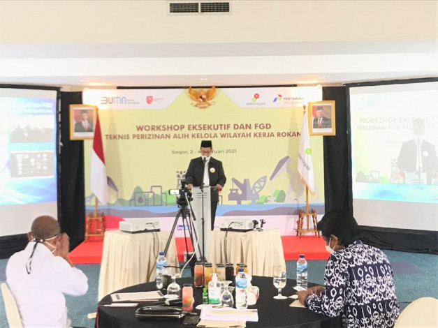 Plh Sekdaprov Riau Hadiri Workshop Eksekutif dan FGD Teknis Perizinan Alih Kelola Wilayah Kerja Rokan