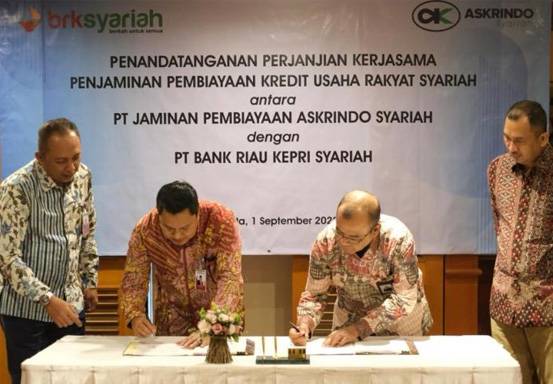 Bank Riau Kepri Syariah Resmikan Kerja Sama Penjaminan Pembiayaan dengan Askrindo Syariah