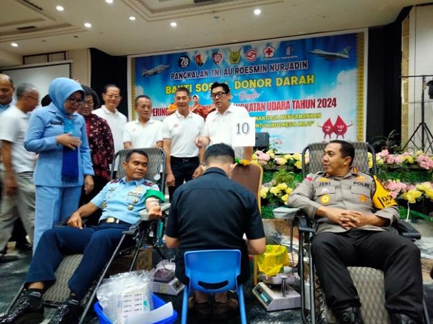 Danlanud hingga Kapolresta Pekanbaru Apresiasi Donor Darah yang Digelar PBBDD Riau