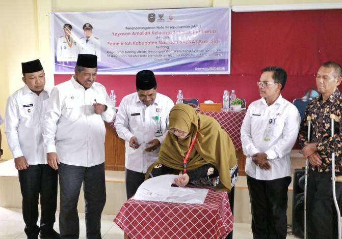 Pemkab Siak Jalin Kerjasama dengan Yayasan Amaliah Keluarga Sakinah Bidang Wirausaha Syariah