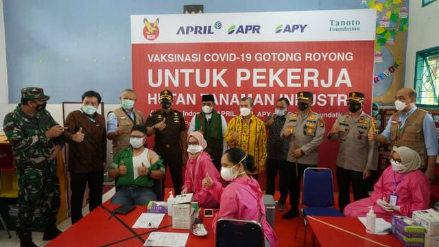 Polres Pelalawan Sambut Kunker Forkopimda Provinsi Riau ke PT RAPP
