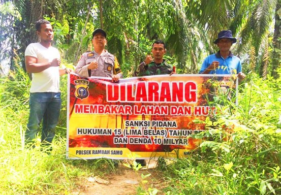 TMMD Kodim 0313/KPR, TNI Polri Patroli Dukung Riau Bebas Asap
