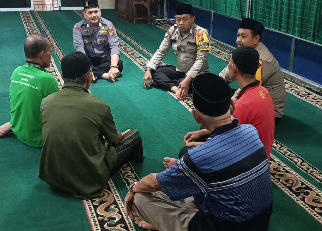 Polsek Senapelan Ajak Jamaah Masjid Nurul Islam Minimalisir Isu Provokatif Pemilu 2024