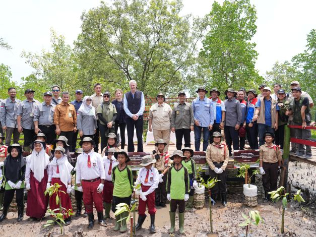 Dirjen PHL Dampingi Menteri LHK Pimpin Tanam Mangrove di Riau