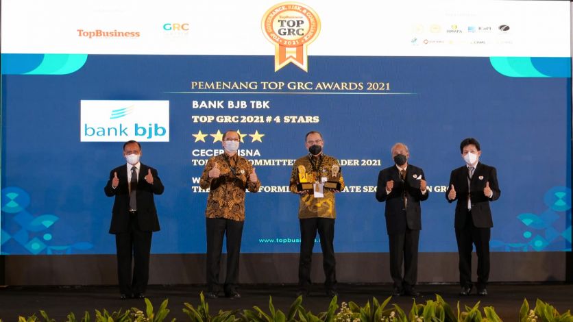 Bank bjb Sabet Tiga Penghargaan TOP GRC Award 2021