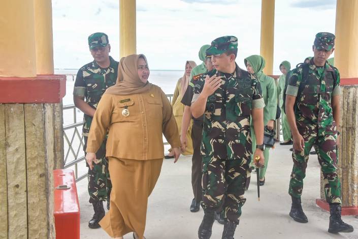 Danrem 031 Brigjen TNI Dany Rakca Kunker ke Bengkalis, Bupati Kasmarni Sambut Kedatangan