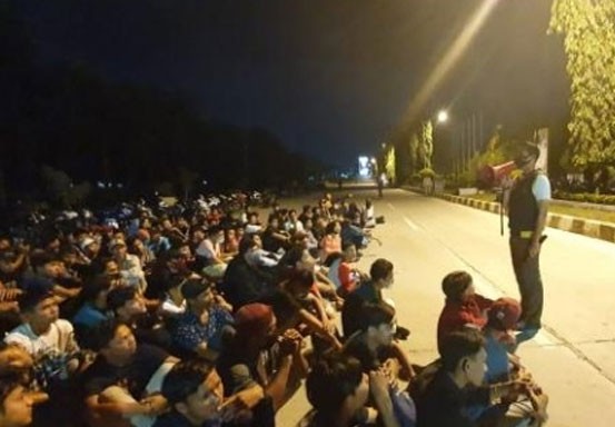 Balap Liar, 234 Remaja dan 161 Sepeda Motor Diamankan Polres Dumai