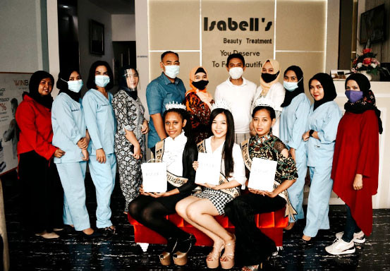 Miss Interglobal Indonesia 2020 Kunjungi Isabells Beauty Treatment
