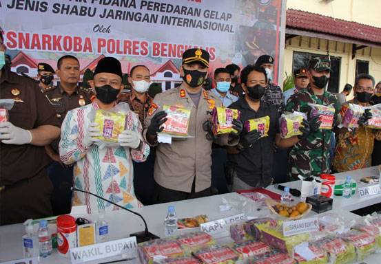 Polres Bengkalis dan Pemkab Musnahkan 30 Kg Barang Bukti Narkotika Sabu-Sabu Jenis Baru