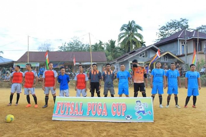 PWI Kampar Tumbangkan Favorit Juara di Open Tournament Futsal Pulau Gadang Cup