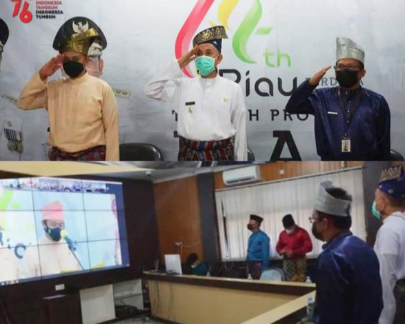 Walikota Dumai Ikuti Peringatan HUT ke-64 Riau Melalui Virtual