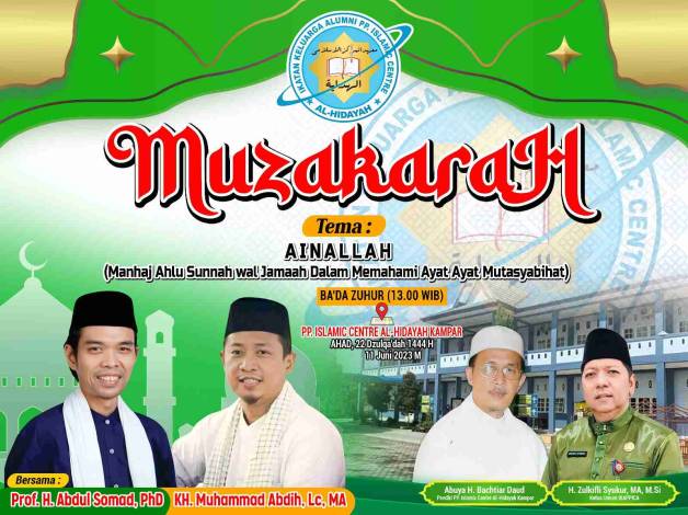 Besok, Alumni PP Islamic Centre dan PC Perti Kampar Gelar Muzakarah Ammah