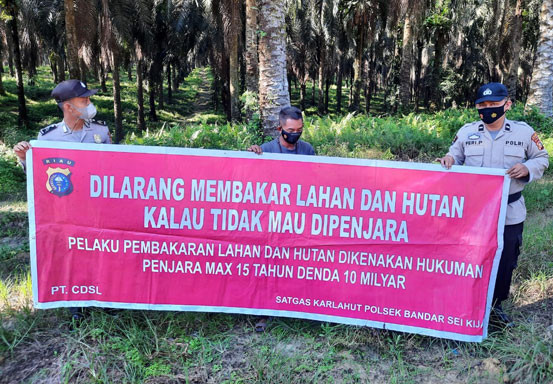 Antisipasi Karhutla, Polsek Bandar Sei Kijang Kembali Sosialisasikan Maklumat Kapolda Riau