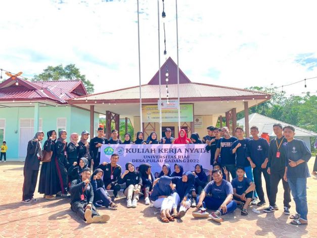 Mahasiswa Kukerta Unri di Pulau Gadang Gelar Aksi Sosial Hingga Sosialisasi Stunting dan Germas