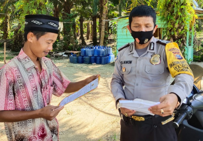 Waspada Karhutla, Polsek Bunut Rutin Patroli dan Sosialisasi Maklumat Kapolda Riau