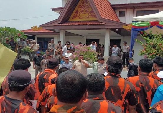MPC PP Rohul Gelar Aksi Damai dukung DPRD dan Pemkab Rohul serta Pelantikan Presiden
