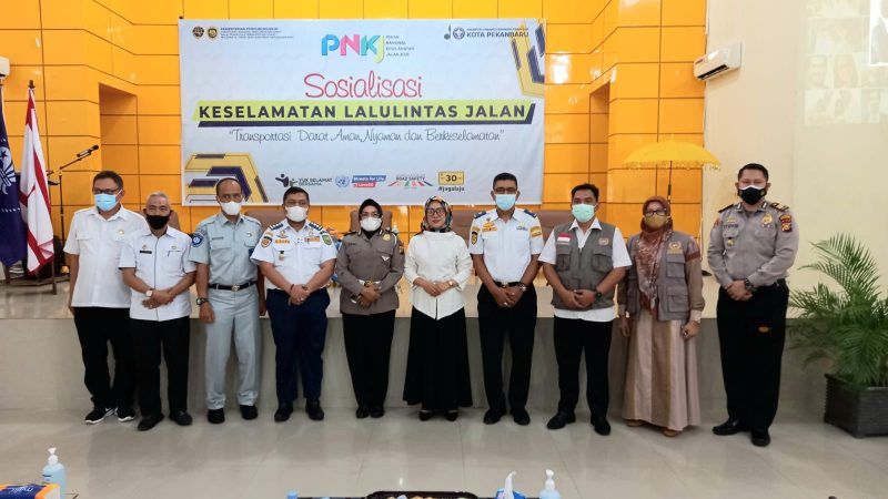Sosialisasikan Keselamatan Transportasi, HIlikatama Hadiri Puncak Acara PNKJ 2021 Provinsi Riau