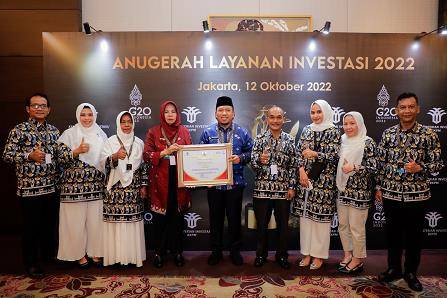 Anugerah Layanan Investasi 2022 Kementerian Investasi/BKPM RI, DPMPTSP Siak Masuk Delapan Besar Terbaik Nasional