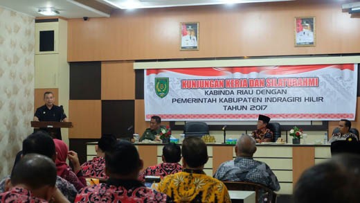 Bupati Paparkan Kondisi Inhil Kepada Kabinda Provinsi Riau