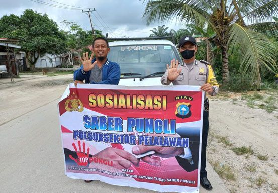 Polsubsektor Pelalawan Lakukan Sosialisasi Saber Pungli