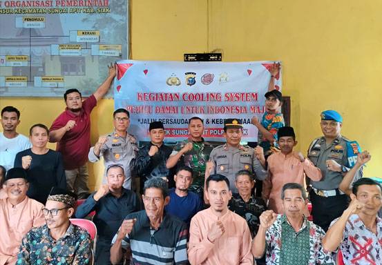Cooling System Pemilu Damai 2024, Polsek Sungai Apit Gelar Coffe Morning Bersama Tokoh Masyarakat