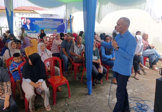 Wakil Ketua DPRD Pekanbaru Nofrizal Sosialisasi Perda kepada Warga Sukajadi