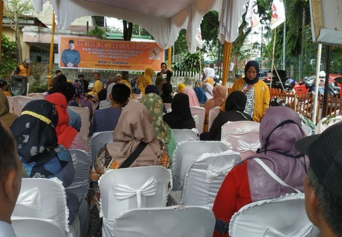 Anggota DPRD Kota Pekanbaru Suherman Sosialisasi Perda di Dapil IV