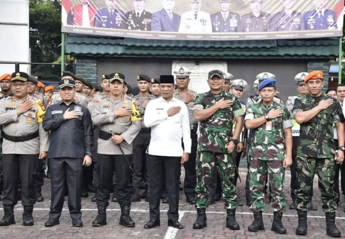 Ketua DPRD Pekanbaru Hadiri Apel TNI Polri Wujudkan Pemilu Damai 2024