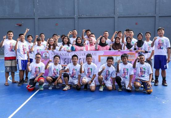 Fun Games Basketball, Cara Asyik Srikandi Kenalkan Sosok Ganjar kepada Milenial Riau