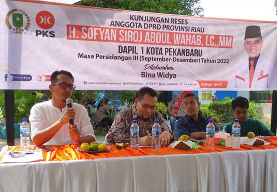 Reses, Anggota DPRD Riau F-PKS Sofyan Siroj Serap Aspirasi Warga Kelurahan Bina Widya