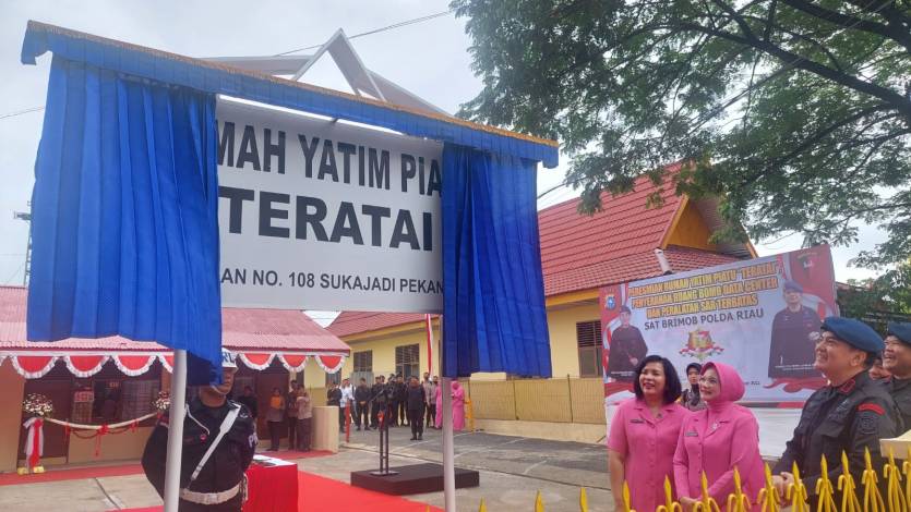 HUT ke-77, Kapolda Resmikan Rumah Yatim Piatu di Markas Brimob Polda Riau