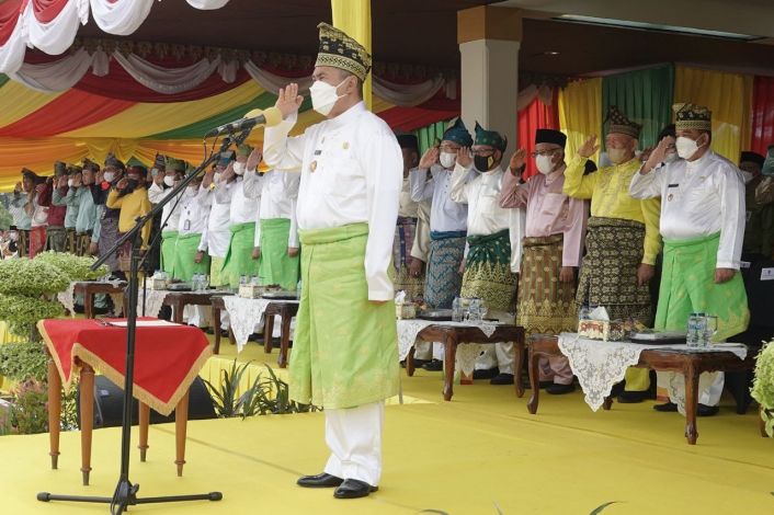 Upacara Peringatan HUT ke-65 Riau Berlangsung Hikmat, Gubernur Sampaikan Capaian Riau