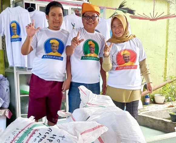 Sumbangan Simpatisan, Tanjak Relawan Anies Provinsi Riau Cetak Lima Ribu Baju Kaos