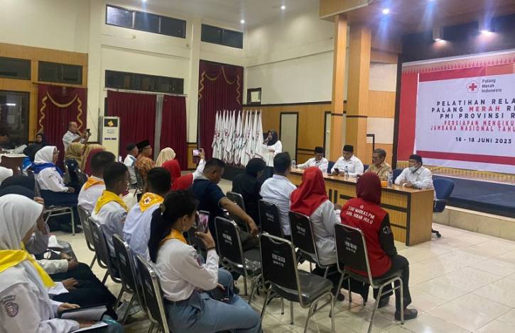 Persiapan Jumbara Nasional 2023 di Lampung, PMI Latih Relawan PMR se-Riau