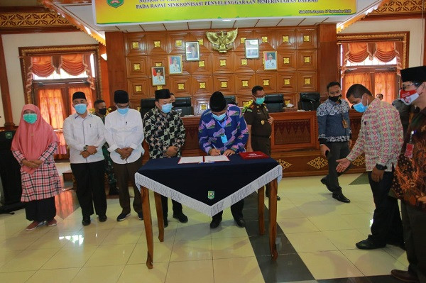 Bupati Siak Pimpin Rakor Penegakan Hukum Protokol Kesehatan