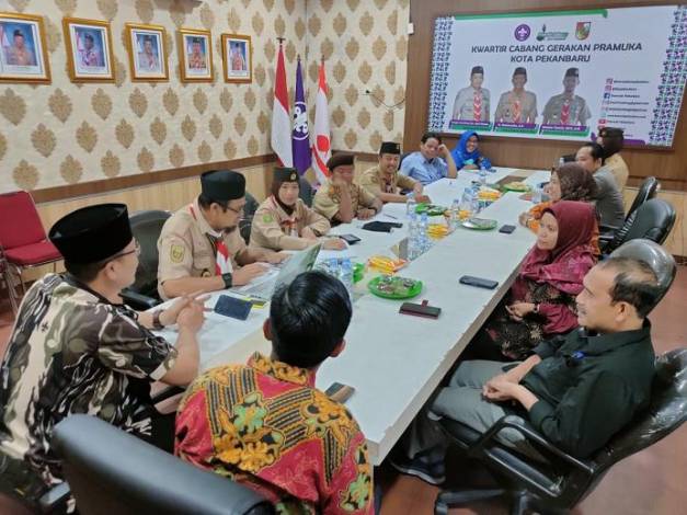 Koordinasi dengan Kwarcab, Bawaslu Kota Pekanbaru Bentuk Saka Adhyasta Pemilu