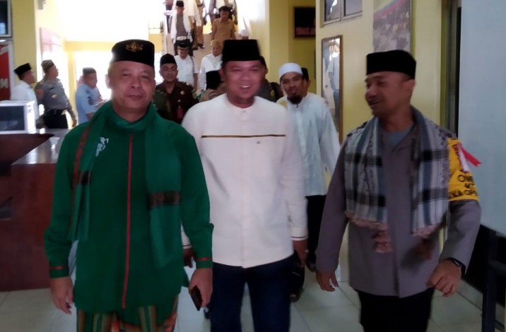 Hadiri Tabligh Akbar di Mapolres, Ketua DPRD Kuansing Bacakan Ikrar Pemilu Damai